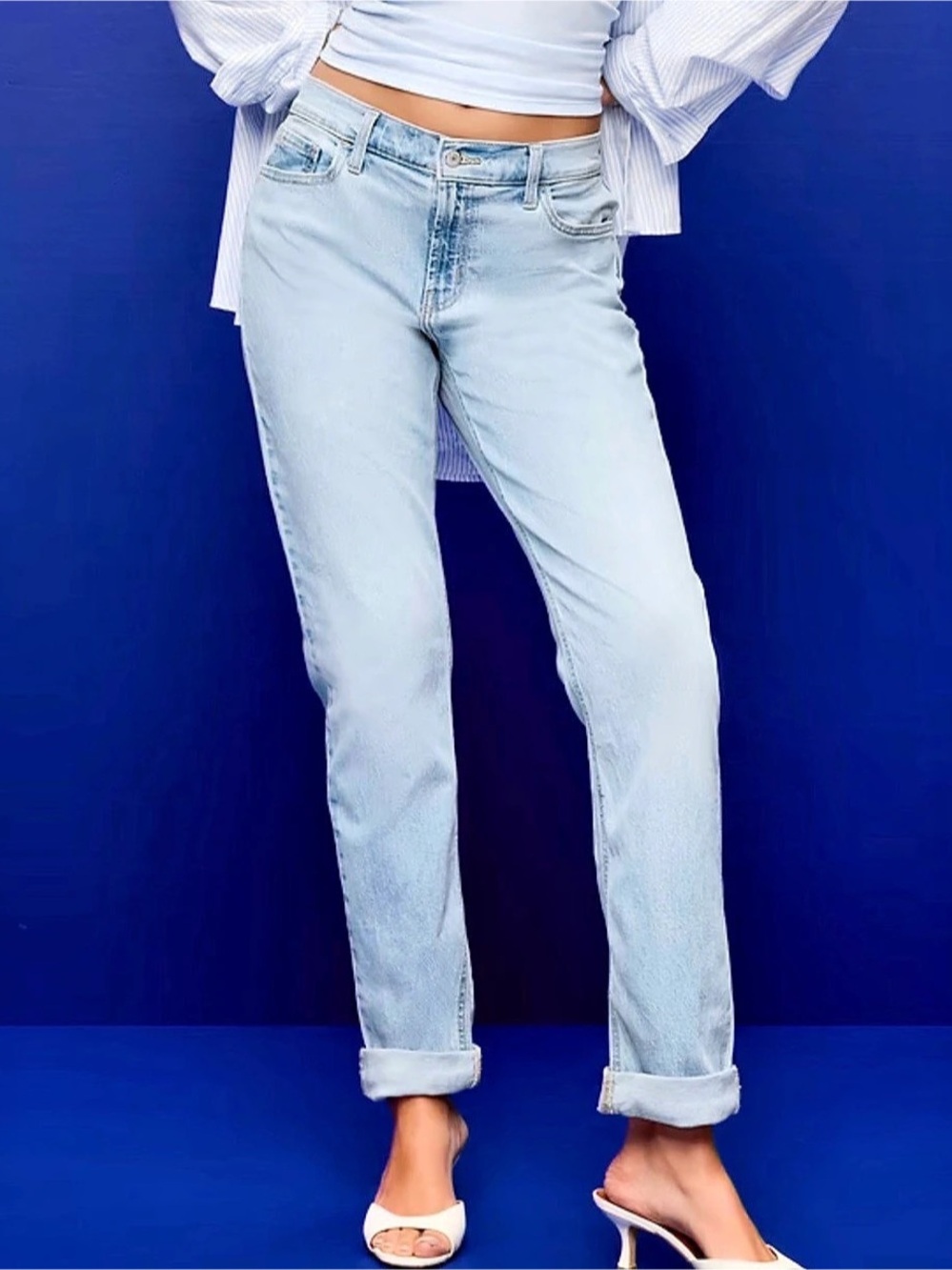 Boyfriend Jeans in Blue Like New